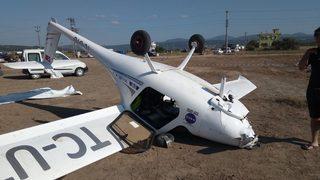 Çanakkale'de uçak kazası! Yürekler ağza geldi
