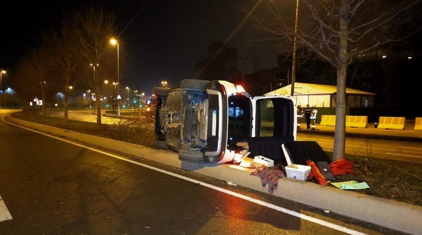 Kaza yapan alkollü sürücüden basın mensuplarına: Siz kimsiniz ben, sizi görmüyorum