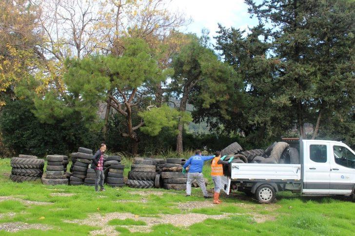 Sinek yuvası lastikler geri dönüşüme kazandırılıyor G2