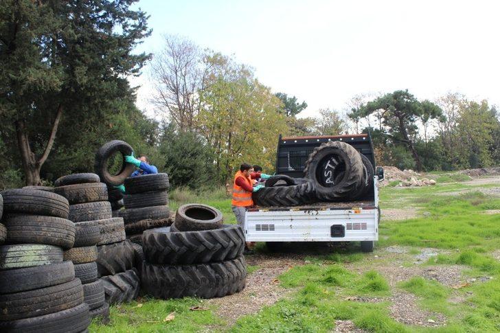 Sinek yuvası lastikler geri dönüşüme kazandırılıyor G4