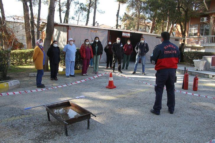 Kula Devlet Hastanesi’nde yangın tatbikatı G4