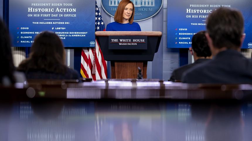 Beyaz Saray'ın yeni sözcüsü Psaki ilk basın toplantısını düzenledi!