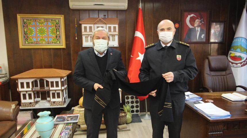 İl Jandarma Komutanı Sandal&rsquo;dan Başkan Şahin&rsquo;e ziyaret