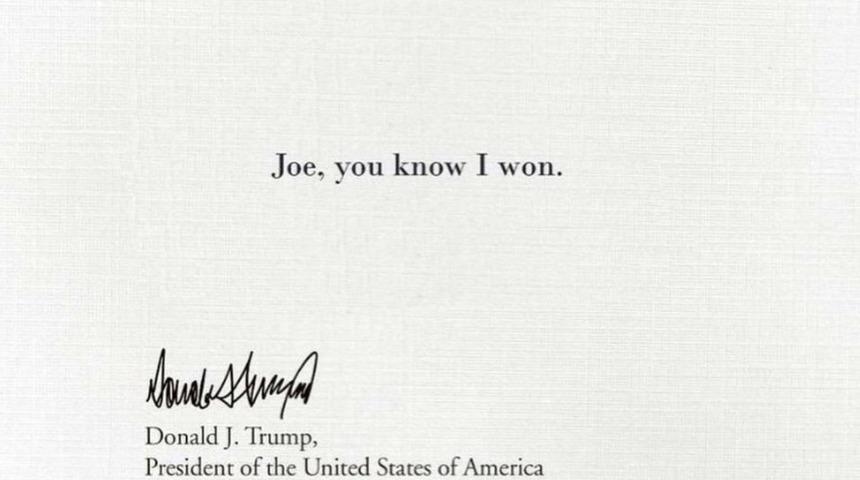 Trump'ın Biden'a bıraktığı mektubun içeriği ortaya çıktı!