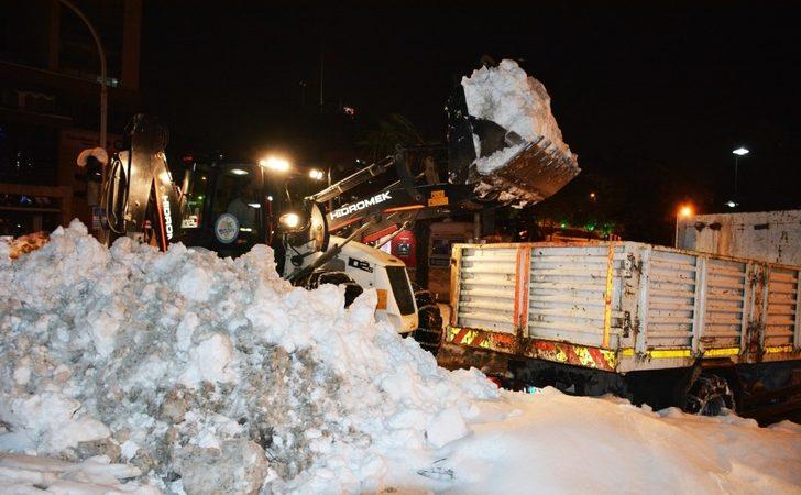 Kdz. Ereğli’de kar kütleleri kaldırılıyor G3