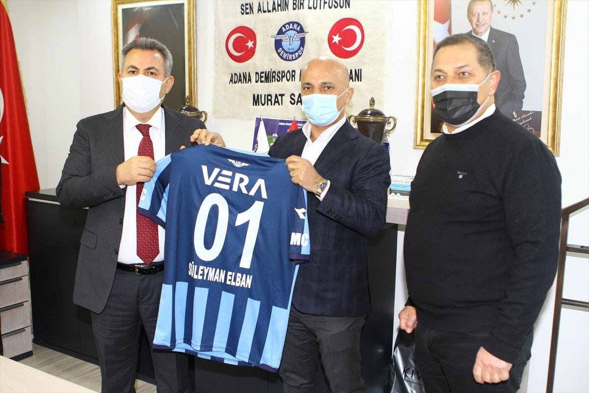 Vali Elban'dan Adana Demirspor Kul&uuml;b&uuml;ne ziyaret: