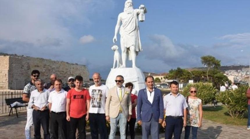 Sinop&rsquo;ta Diyojen heykelinin kaldırılması i&ccedil;in eylem