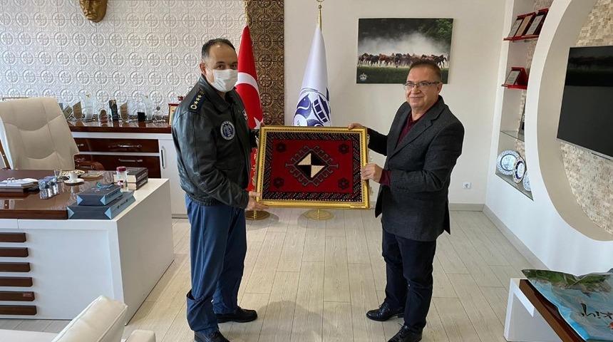 Komutan Koltukoğlu&rsquo;dan Başkan Kazgan&rsquo;a ziyaret