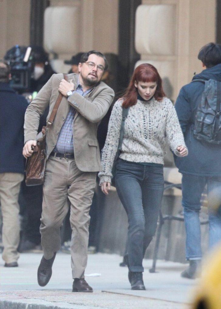 Don't Look Up setinde görüntülendiler! Leonardo DiCaprio ile Jennifer Lawrence'ın keyfi yerinde G1