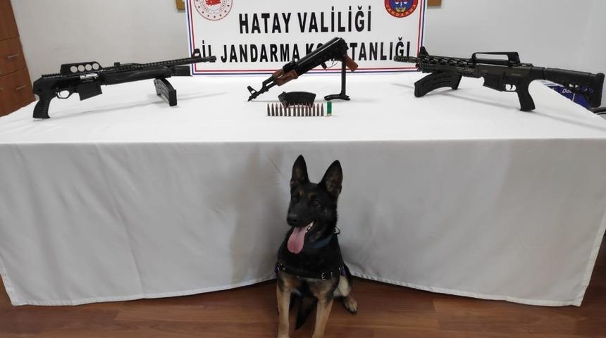 Aile &ccedil;ay bah&ccedil;esine g&ouml;m&uuml;lm&uuml;ş silahlar bulundu