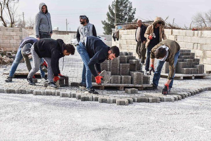 Ceylanpınar’da kilitli parke çalışması G1