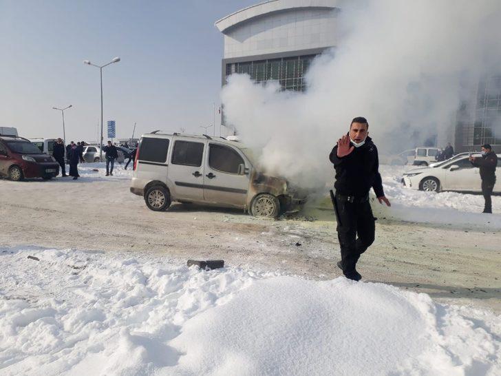 Hastane bahçesinde eksi 32 derecede yangın paniği G3