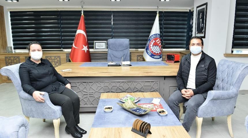 AK Parti Milletvekili Ök, DTO Başkanı Erdoğan’dan Denizli Teknik Tekstil Merkezi hakkında bilgi aldı