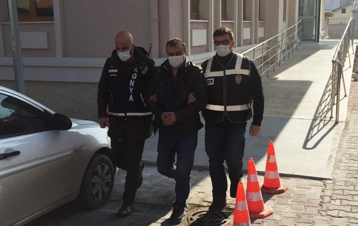 Konya&rsquo;da karı kocayı &ouml;ld&uuml;ren zanlı adliyede