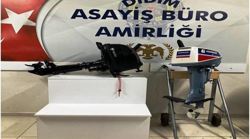 Tekne motoru hırsızları yakalandı