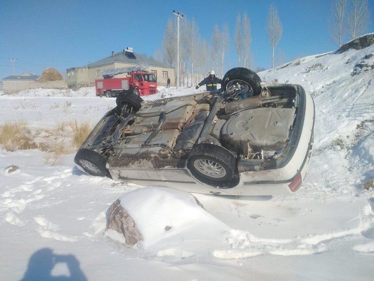 Kontrolden çıkan otomobil takla attı: 3 yaralı G3