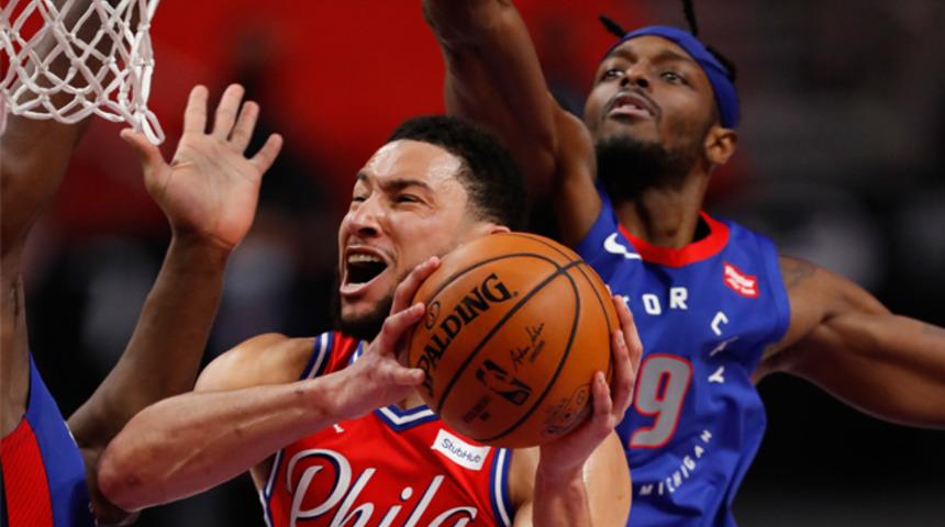 NBA'de 76ers Pistons deplasmanında kazandı