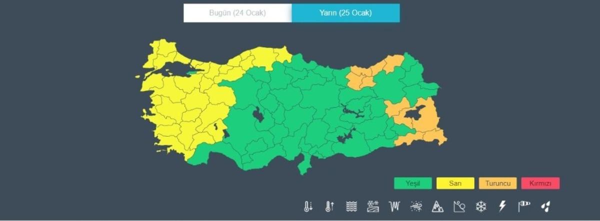 Denizli i&ccedil;in kuvvetli r&uuml;zgar ve fırtına uyarısı
