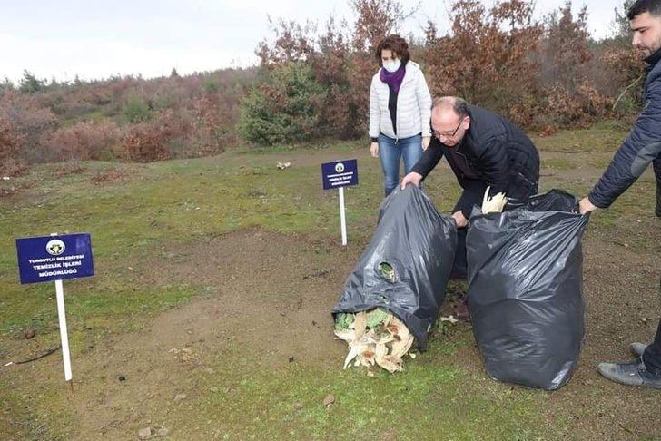 Bitkisel atıklar yaban hayvanlarına yem oldu G2