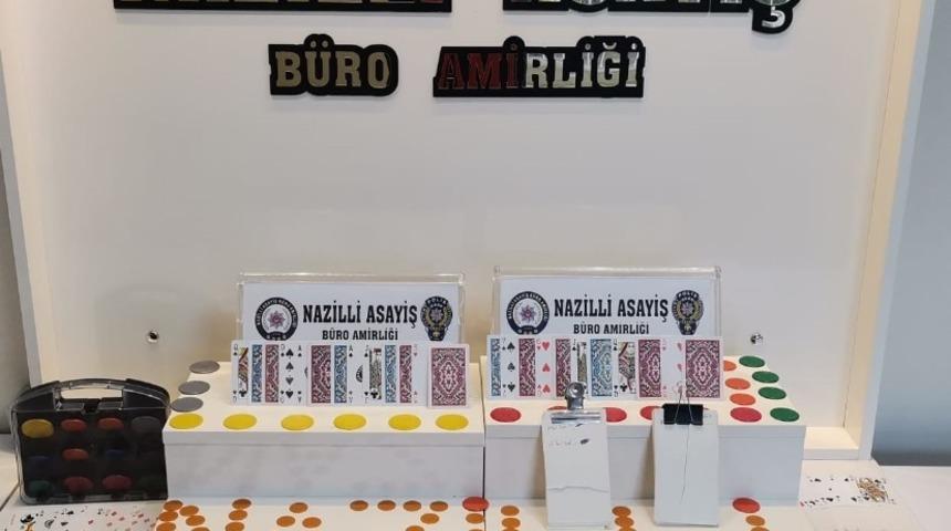 Nazilli&rsquo;deki kumar operasyonunda 13 bin 458 TL ceza uygulandı