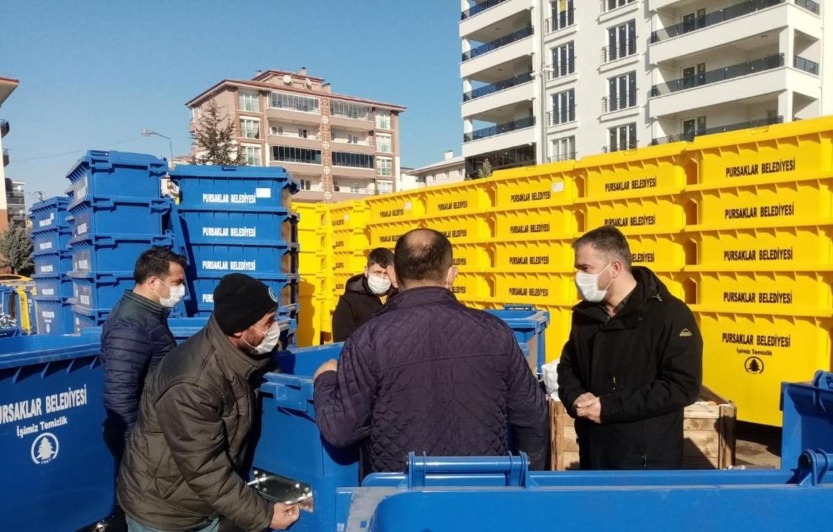 Pursaklar&rsquo;a yeni nesil &ccedil;&ouml;p konteynerleri