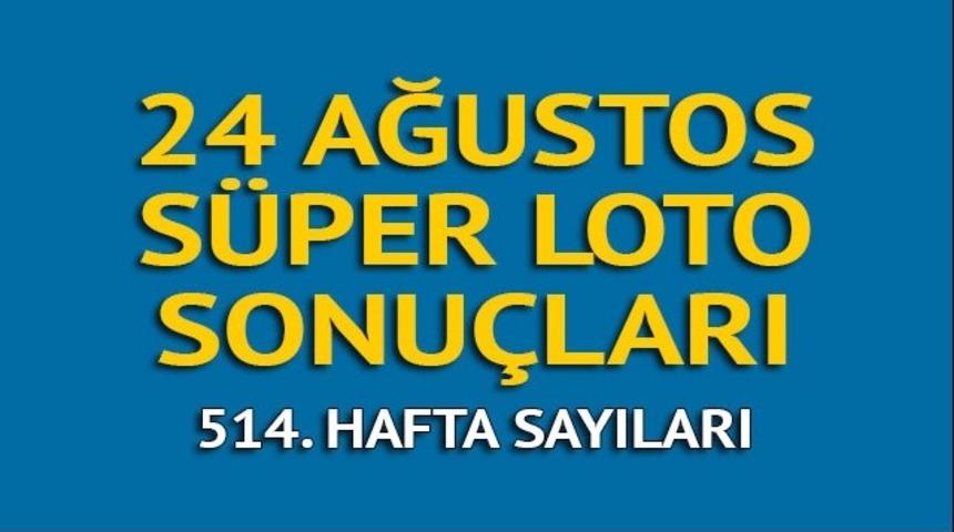 S&uuml;per Loto sonu&ccedil;ları 24-08-2017: Milli Piyango S&uuml;per Loto 514. hafta sonucu ve sayıları