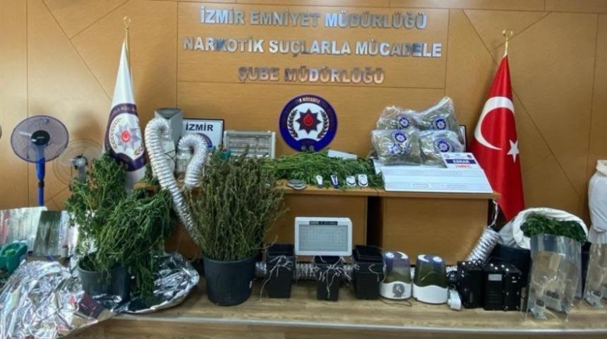 İzmir&rsquo;de kenevir operasyonu: 10 g&ouml;zaltı