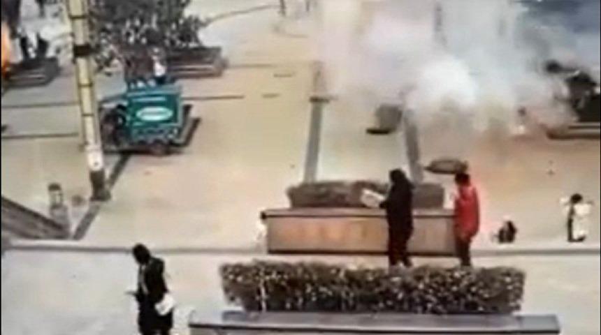 &Ccedil;in&rsquo;de &ccedil;ocuk fişeği kanalizasyona atınca ortalık savaş alanına d&ouml;nd&uuml;