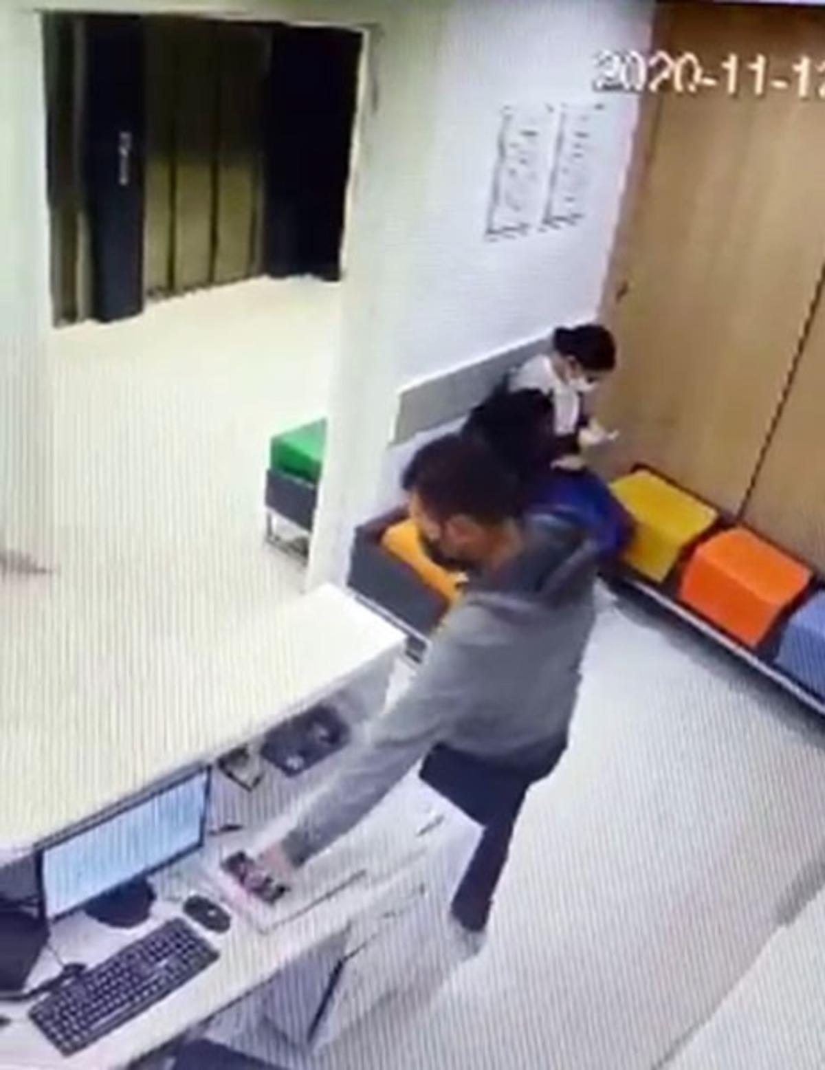 (&Ouml;zel) İstanbul&rsquo;da hastanede kaşla g&ouml;z arasında hırsızlık kamerada