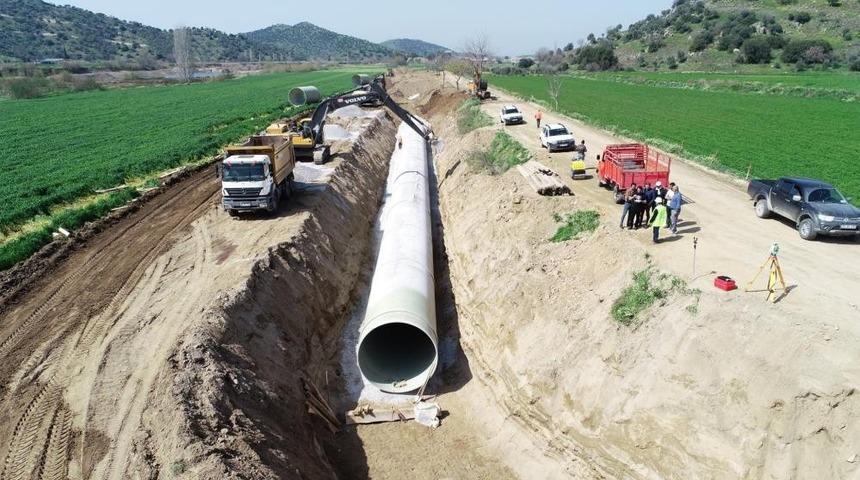 &Ccedil;ine ve Ko&ccedil;arlı ovaları kapalı sistem sulama şebekesine kavuşacak