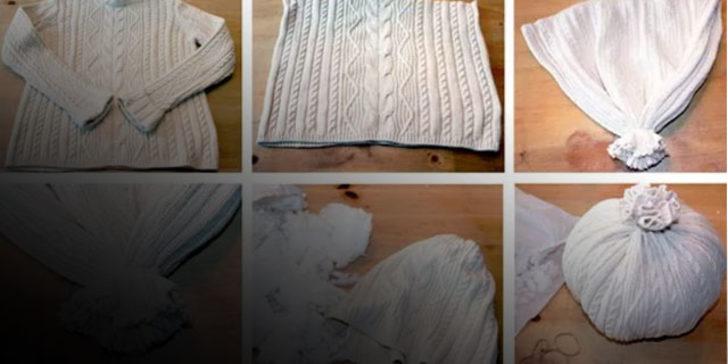 İsrafa son... Eski bir kazakla yapabileceğiniz 7 şey! 