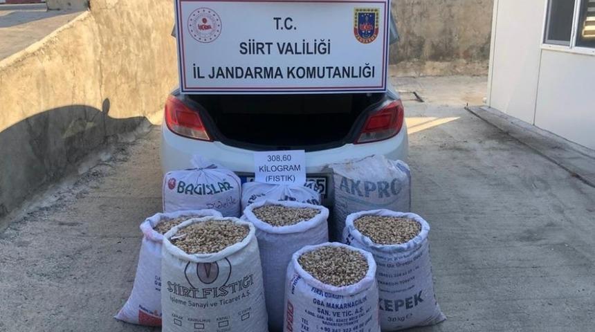 Siirt&rsquo;te 8 &ccedil;uval fıstık &ccedil;alan şahıs yakalandı