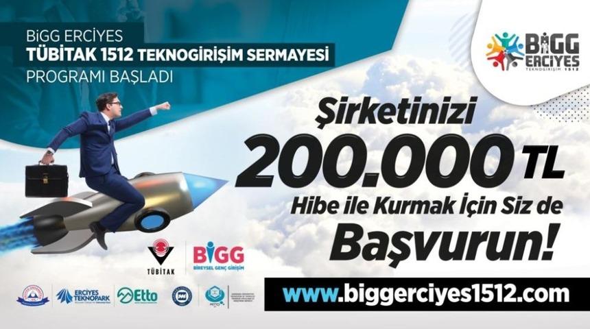 BİGG Erciyes T&Uuml;BİTAK 1512 Teknogirişim Sermaye Desteği Programının ikinci &ccedil;ağrı d&ouml;nemi başvuruları başladı