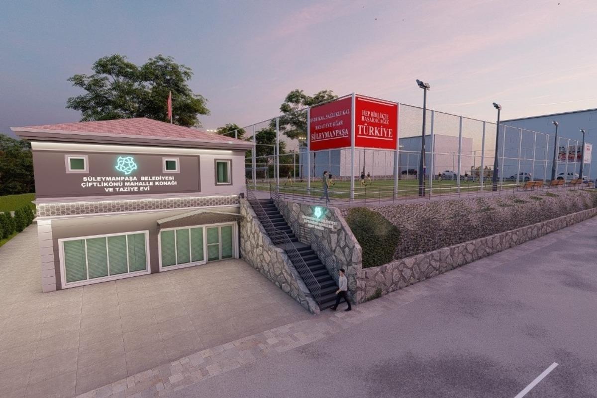 &Ccedil;iftlik&ouml;n&uuml; Mahalle Konağı ve Semt Sahası projesinde sona gelindi