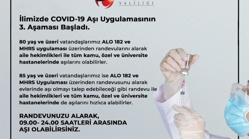 Covıd-19 aşı uygulamasının 3&rsquo;nc&uuml; aşaması başladı