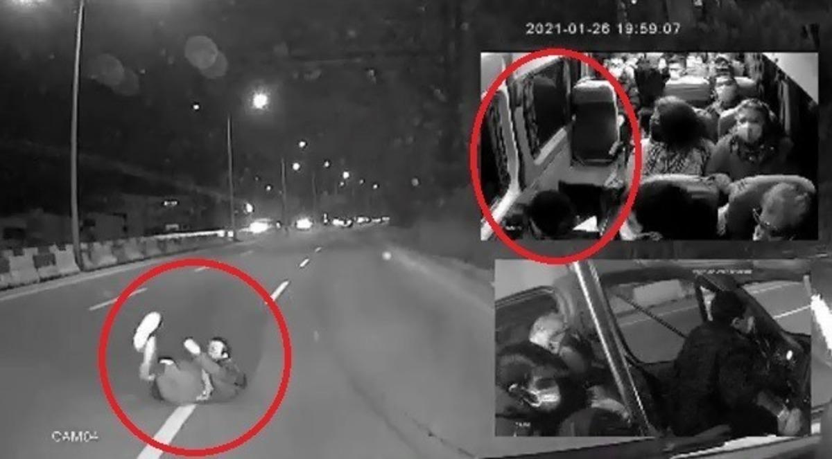 Minib&uuml;s&uuml;n&uuml;n &ouml;n&uuml;ne atlayan yolcu: &rsquo;&rsquo;Sizi durdurmak istedim. Amacım minib&uuml;se binmekti &rsquo;&rsquo;