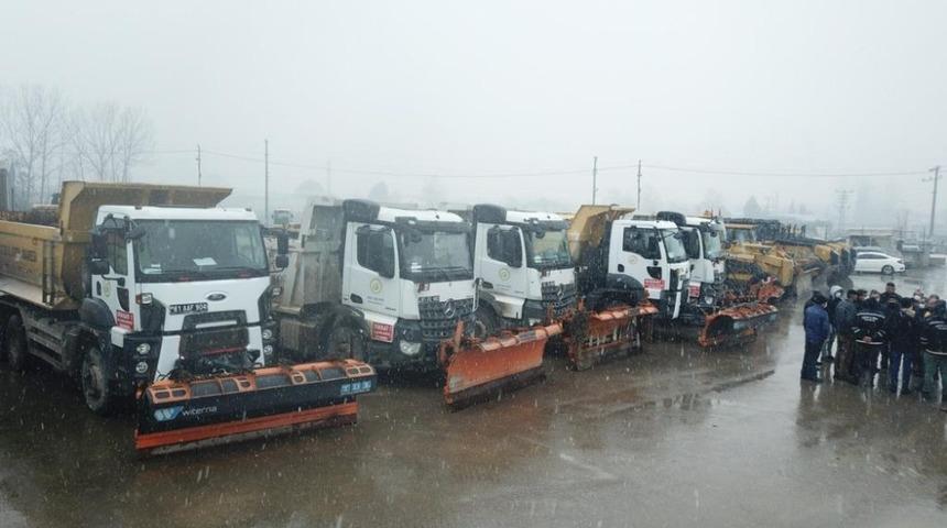 Kar yağışı beklentisi &ouml;zel idare ekiplerini alarma ge&ccedil;irdi