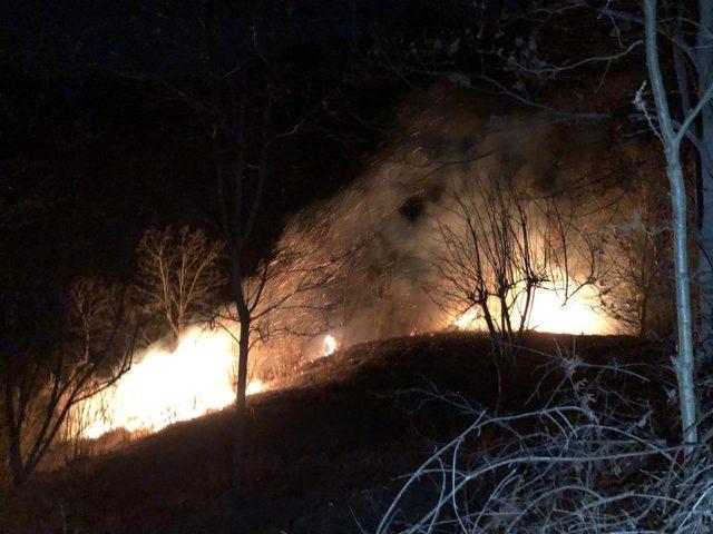 Amasya’da samanlıkta çıkan yangın ormanlık alana sıçradı