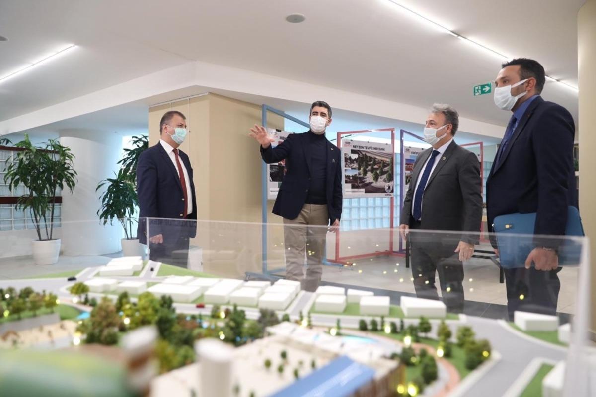 Bornova Belediye Başkanı Dr. Mustafa İduğ&rsquo;dan Başkan G&ouml;khan Y&uuml;ksel&rsquo;e ziyaret