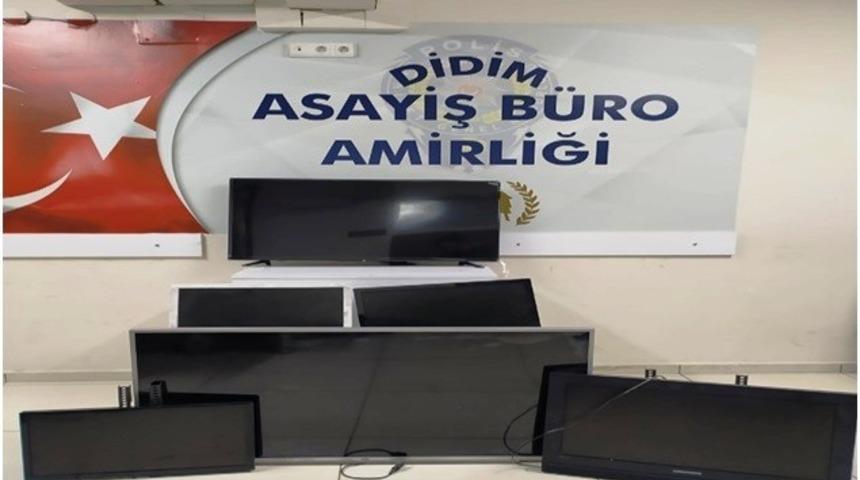 Didim’de televizyon hırsızları yakalandı