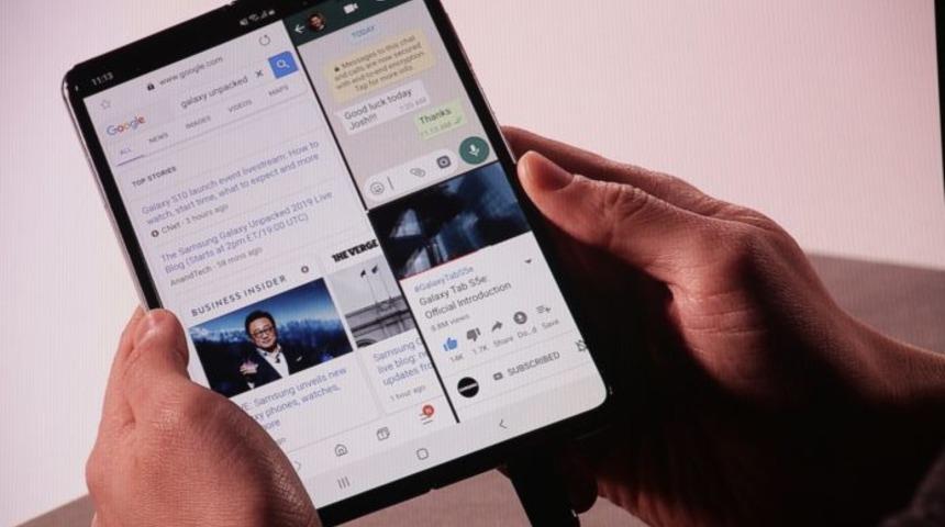 Samsung Galaxy Fold serisi i&ccedil;in 3&rsquo;l&uuml; mekanizmayı hayata ge&ccedil;iriyor