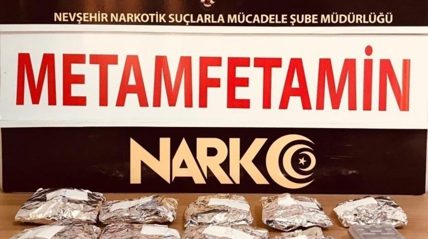 Nevşehir’de 481,87 gram metamfetamin ele geçirildi