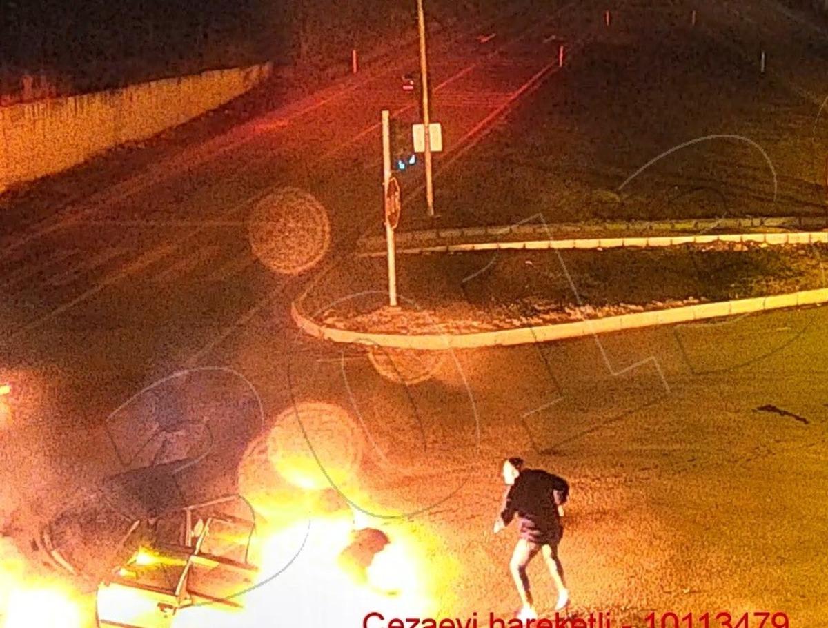 Bir anda alev topuna d&ouml;nd&uuml;, faciadan d&ouml;n&uuml;ld&uuml;