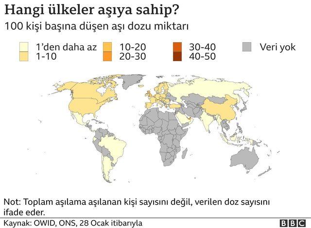 Hangi ülkeler aşıya sahip