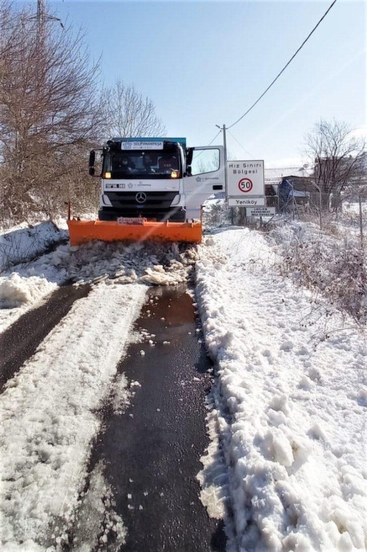 İki günlük kar mesaisi ile Süleymanpaşa yolları açık kaldı G3