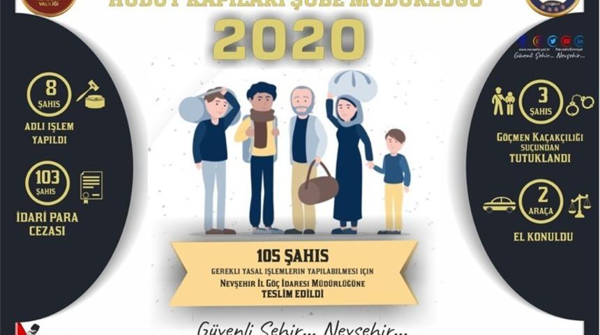 Nevşehir&rsquo;de yasadışı yollarla giren 105 kişi sınır dışı edildi