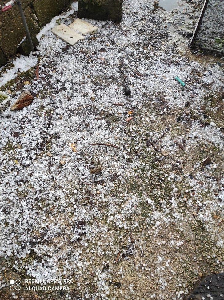 Datça’ya fındık büyüklüğünde dolu yağdı G4