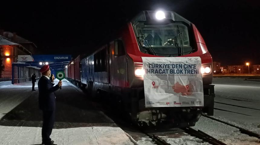 Çin'e yapılan bor ihracatında ilk tren Erzurum'a ulaştı