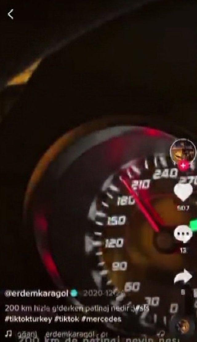 Lüks otomobiliyle drift yaptı, trafiği tehlikeye soktu, sosyal medyadan paylaştı 1