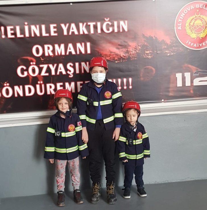 Minik itfaiyeciler iş başında G4